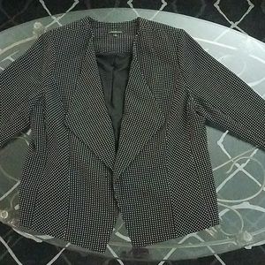 Black and White Lane Bryant polka dot Blazer
